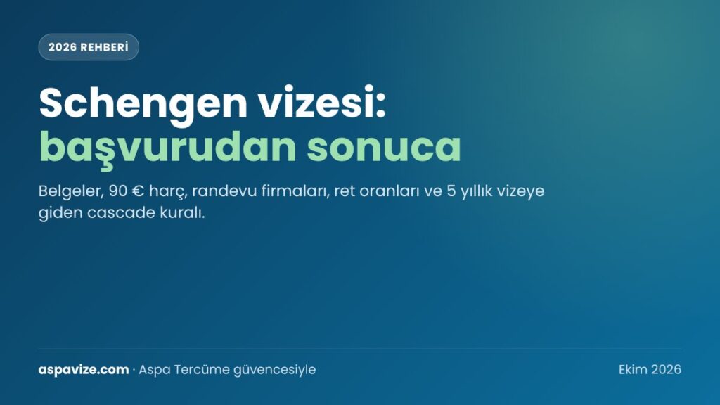 Schengen vizesi 2026 rehberi