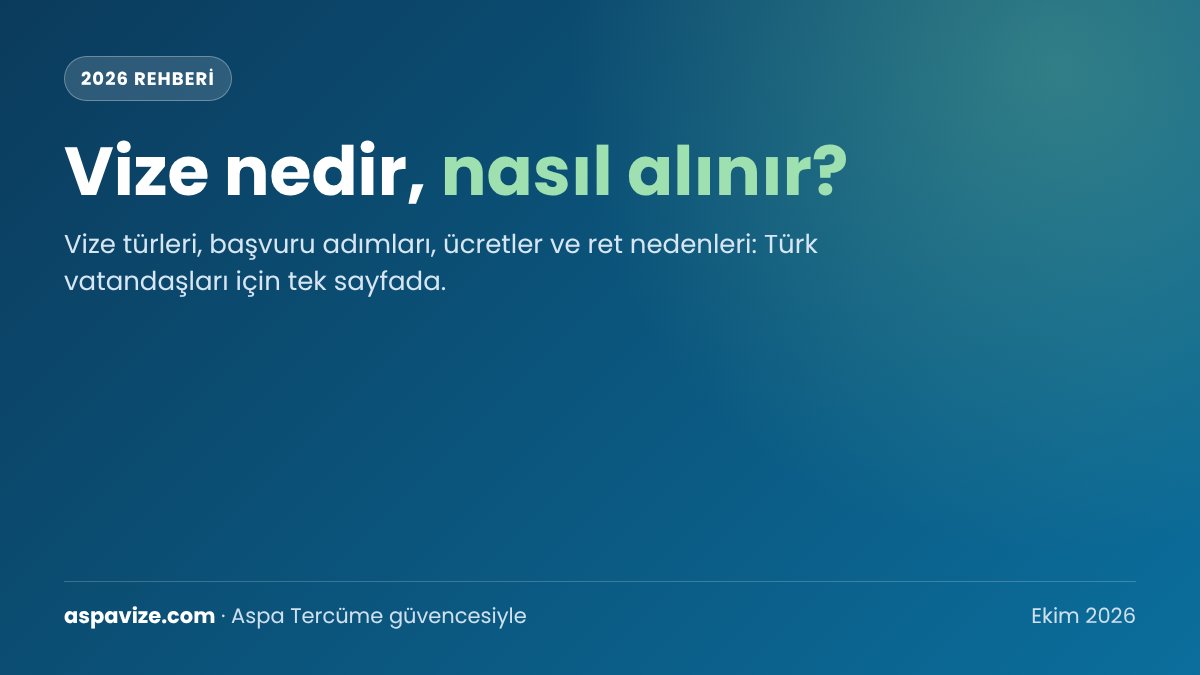 Vize nedir, nasıl alınır 2026 rehberi kapak görseli
